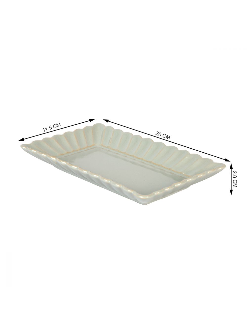 Scallop Rim Rectangle Platter